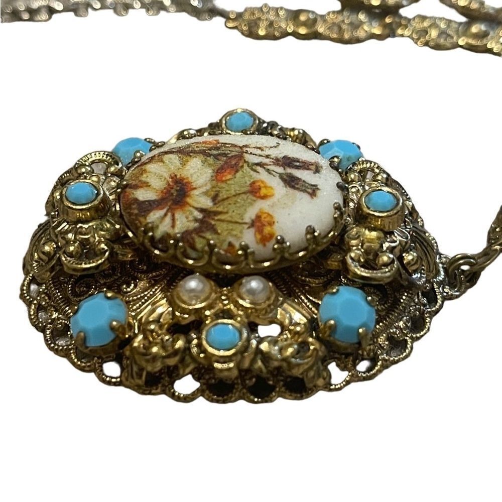 Vintage West Germany Filigree Necklace - Picture 8 of 15
